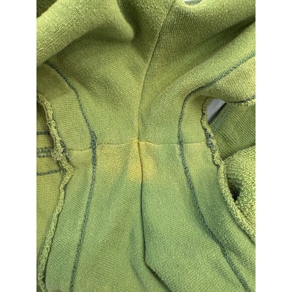 Abercrombie Y2K Micro Mini Sweat Shorts Green Size Large Cotton Blend Logo - Picture 7 of 7